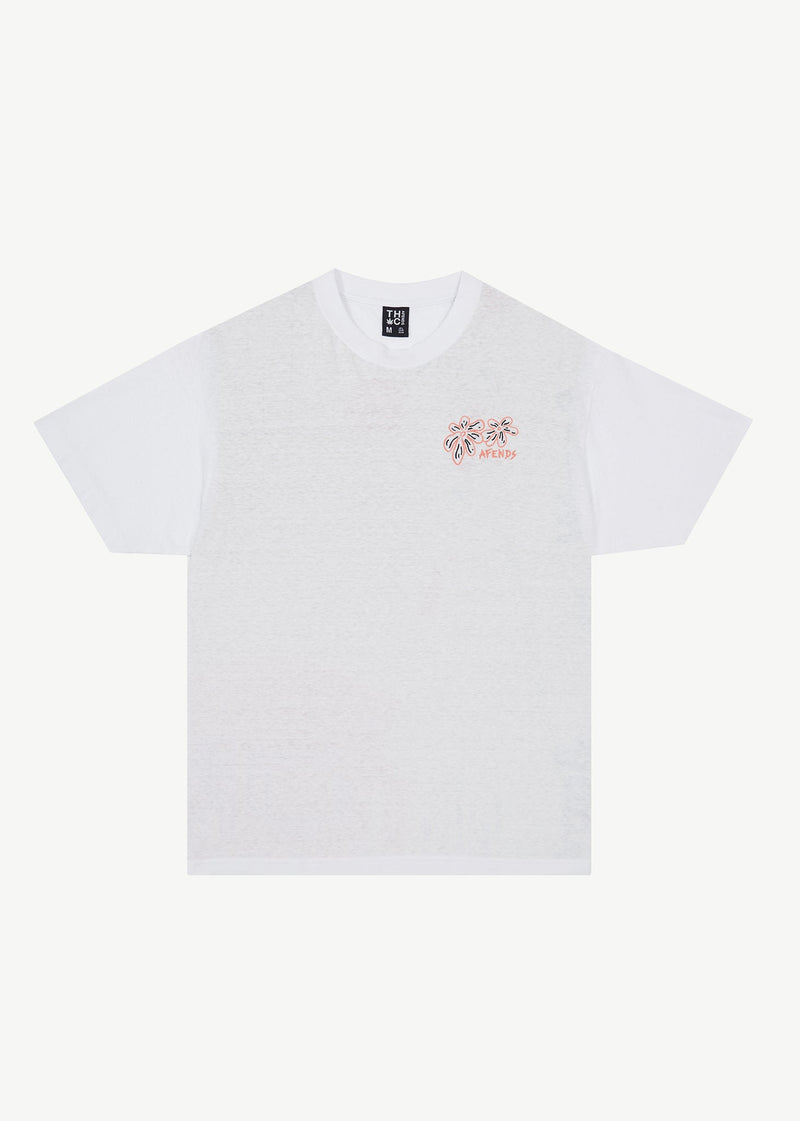 Afends Mens Dazed - Boxy Graphic T-Shirt - White